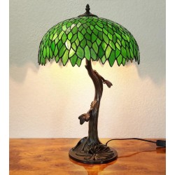 Tiffany Tischleuchte grün im Tiffany Stil Tischlampe A197